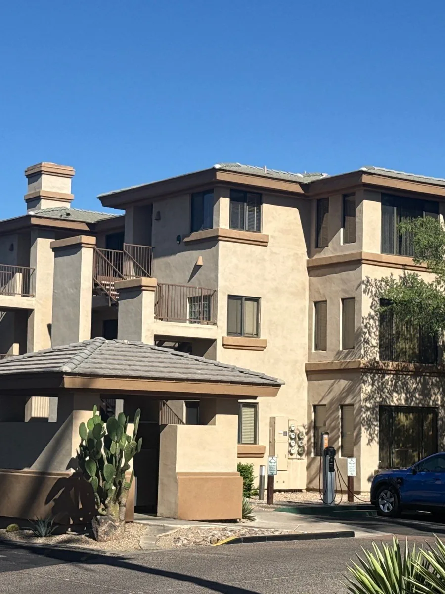 Repainted multi-family apartment complex in Phoenix, Arizona